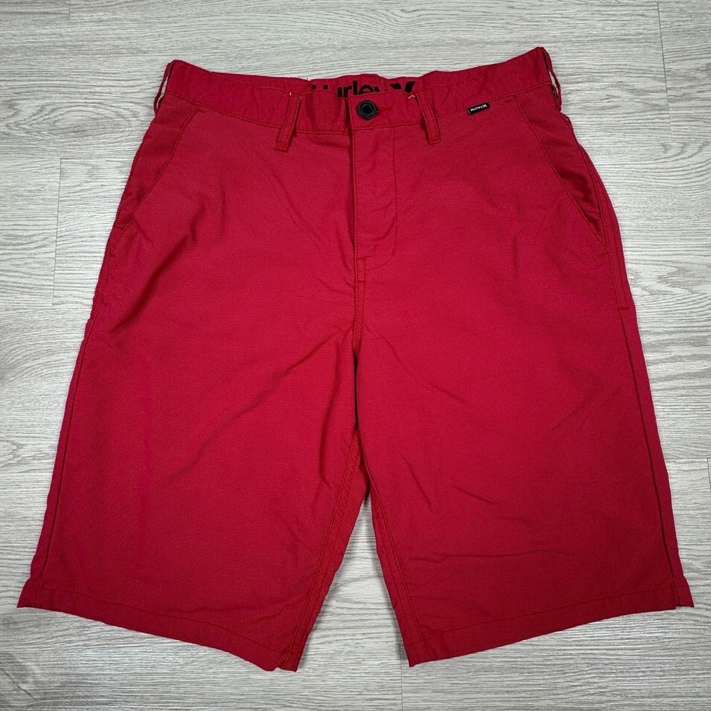 Hurley Mens Shorts Nike Dri-FIT Chino Walk Shorts Red 30 Stretch Lightweight